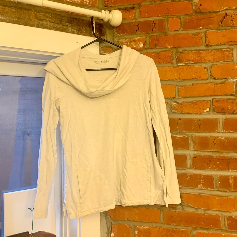 Long sleeve cream colored hemp/cotton shirt